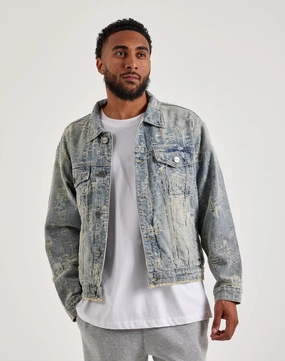 Smoke Rise Distressed Denim Jacket UVProtectionFinish Fresh Glow