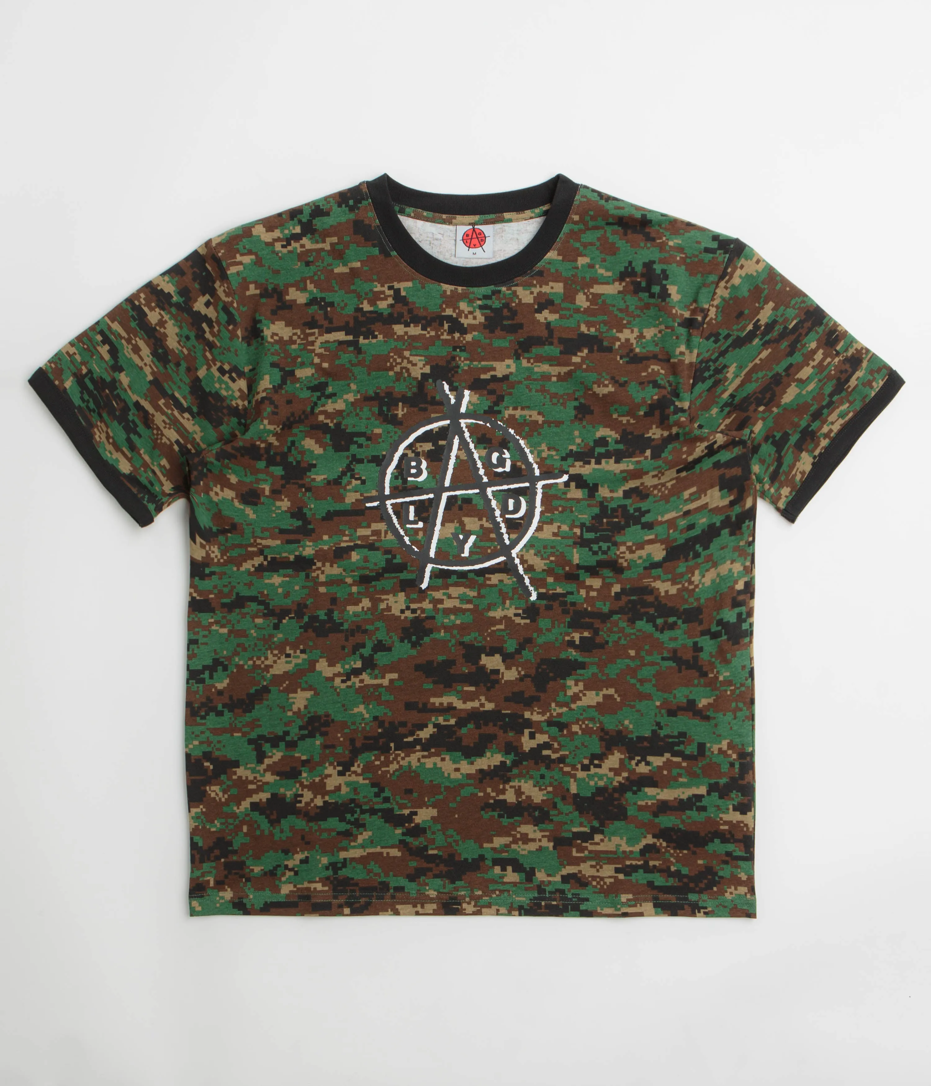 Baglady Bagarchy Ringer T-Shirt - Digi Camo School campus Airbnb venue