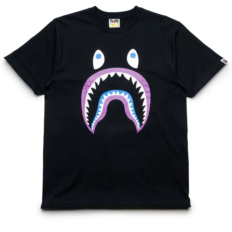 A Bathing Ape Colors Shark PONR Tee - Black aquarium venue
