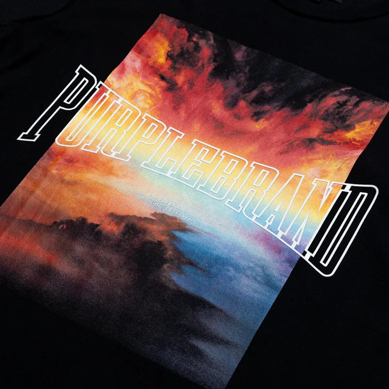 Purple Brand Fire In The Sky Tee - Black festival look