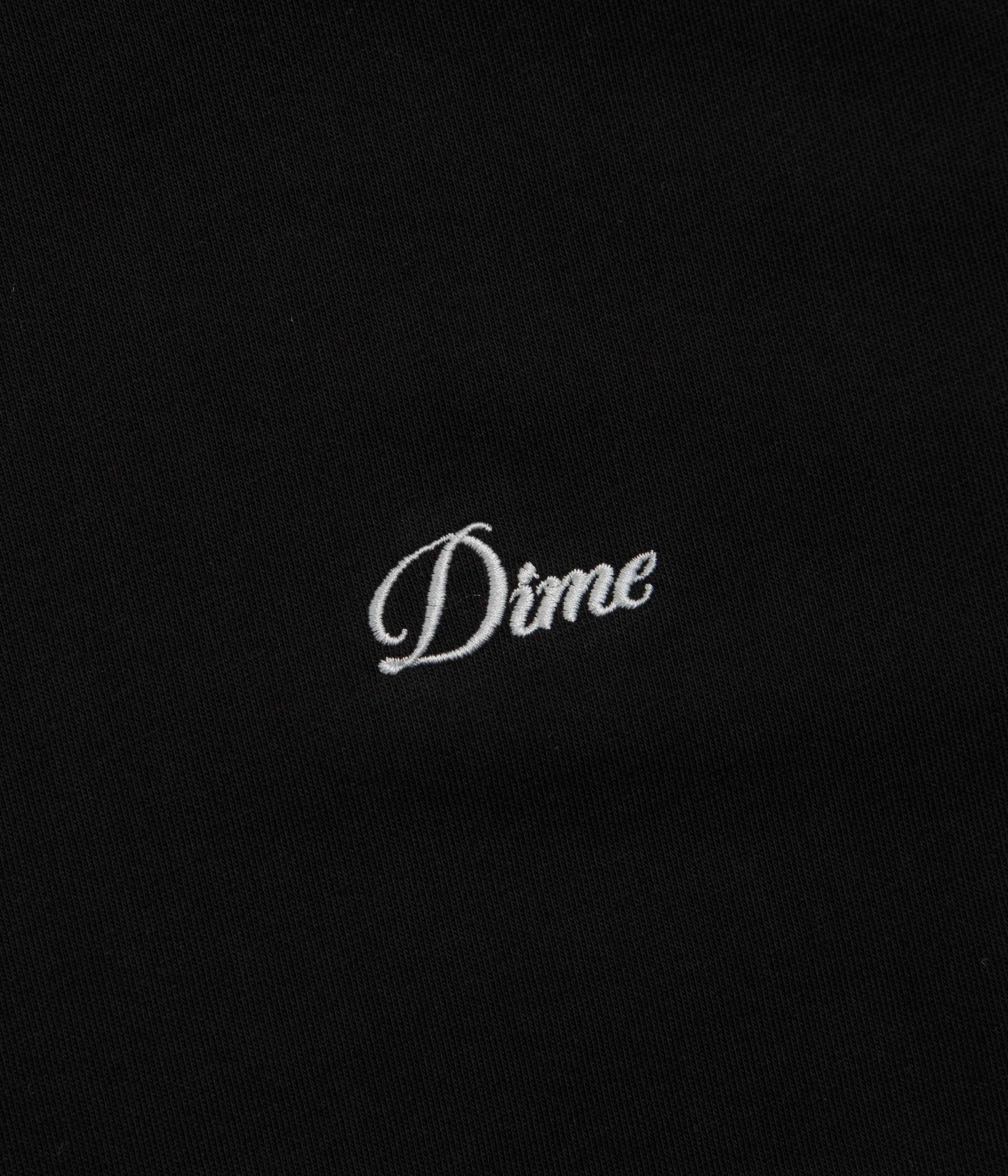 casino venue one of a kind Dime Cursive Small Logo T-Shirt - Black