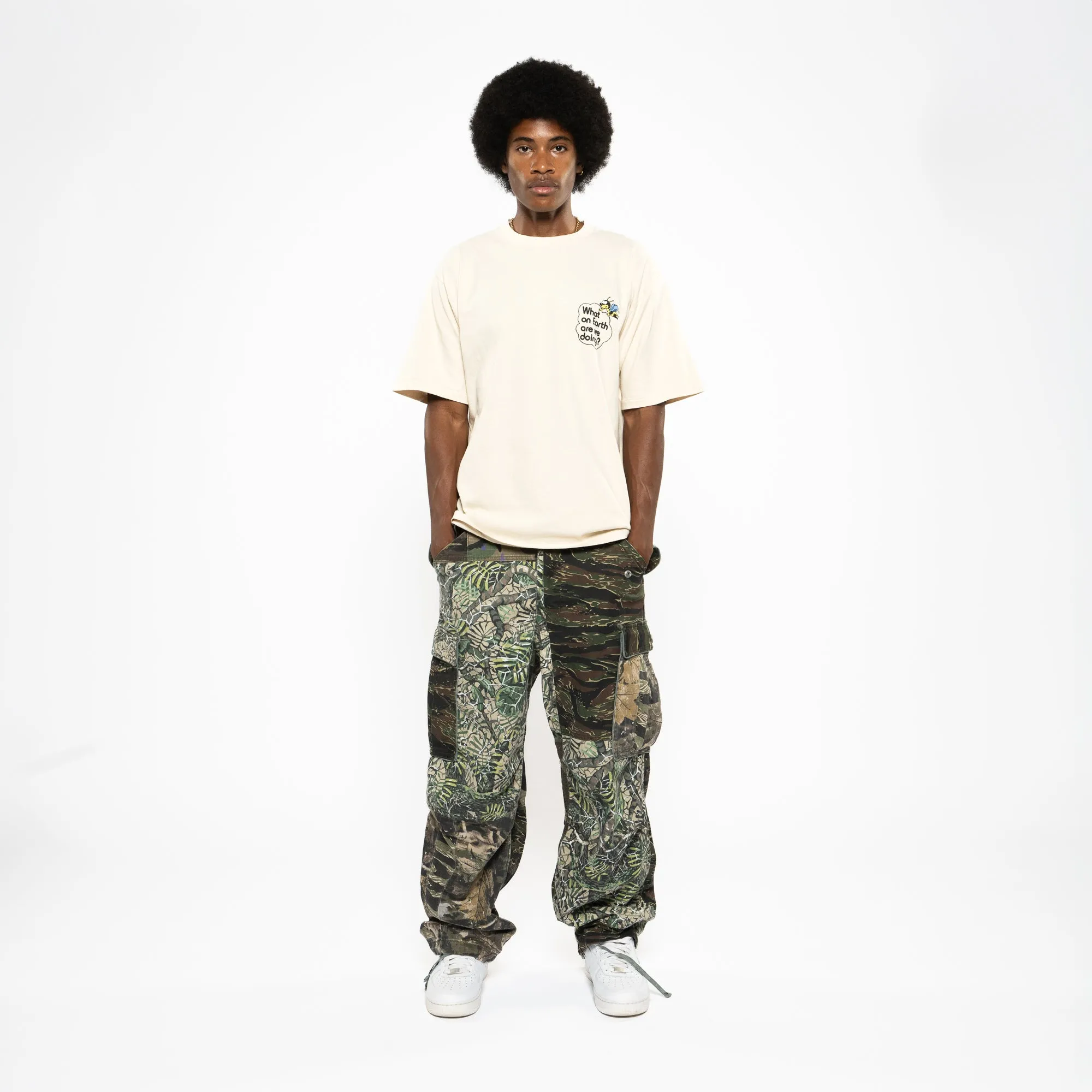 CRTFD Bees Tee - Natural Lace trim Resort