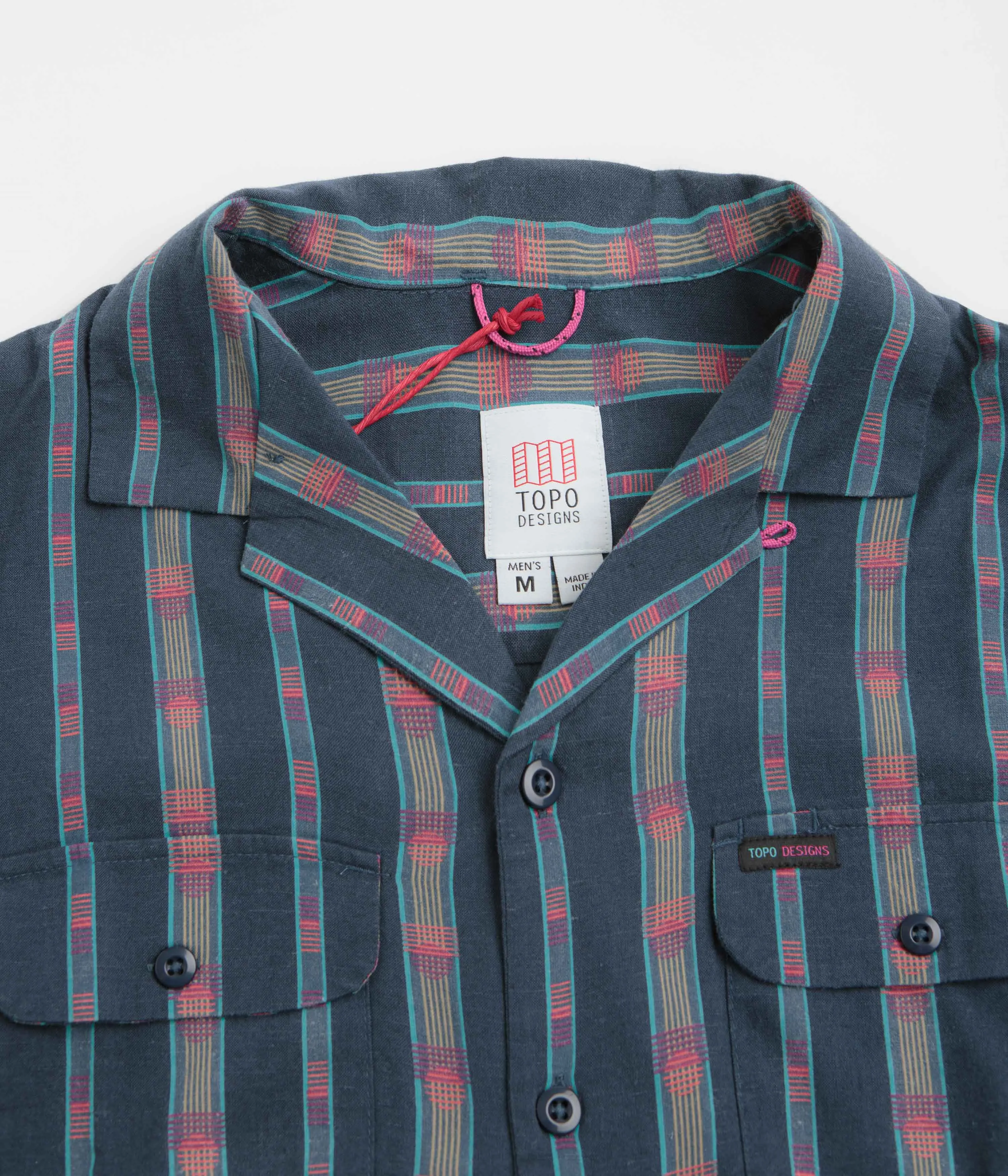 Topo Designs Daytripper Short Sleeve Shirt - Sunset Stripe Midnight Versatile Layering Piece