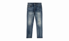 Vintage Scratch Jeans "Blue" Neutral Fabric Wrinkle Free Fabric Treatment