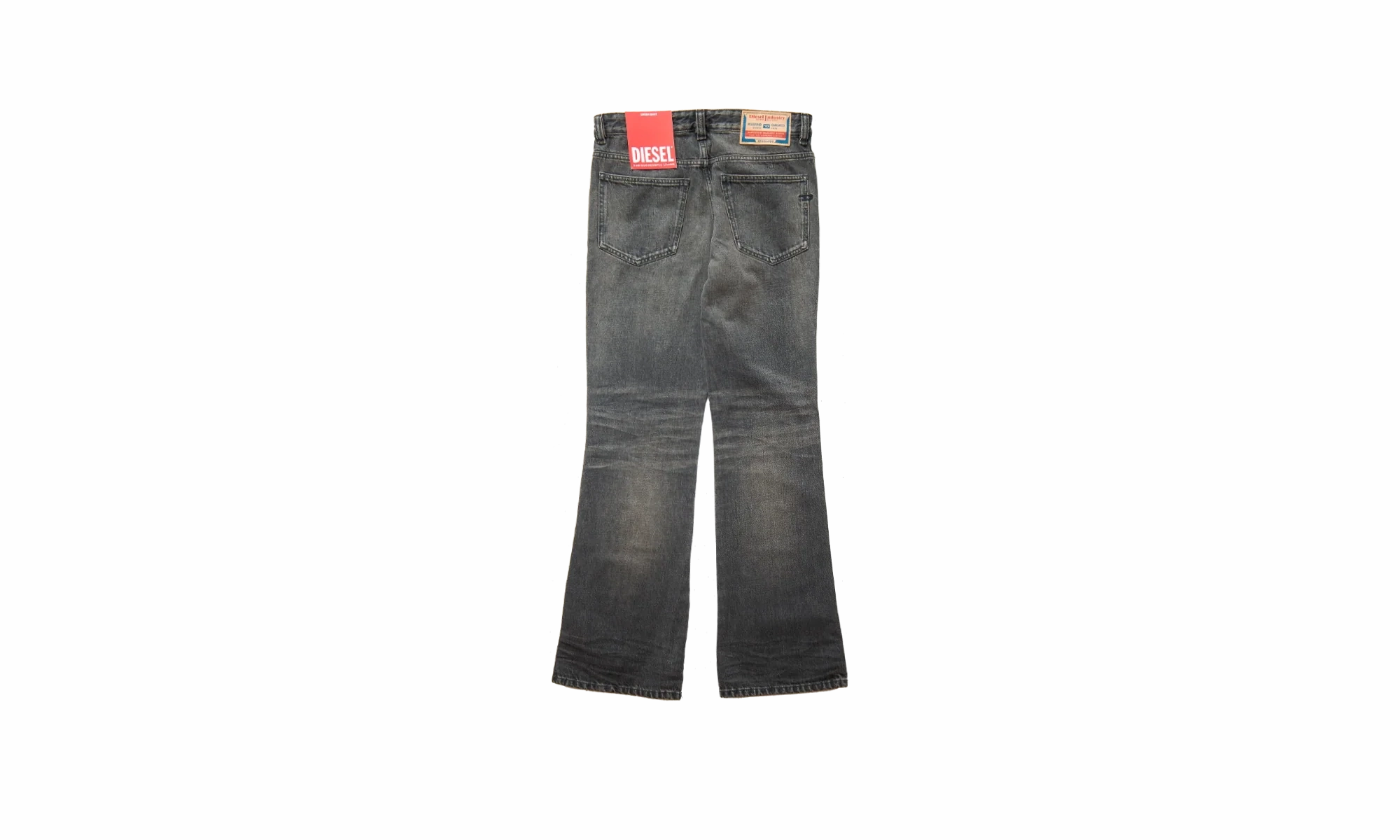 Breathable fabric technology 1998 D-Buck Faded Flared Jeans "Black"