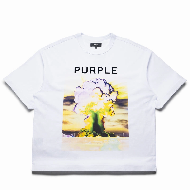 humid environment Purple Brand Force Majeure Tee - White