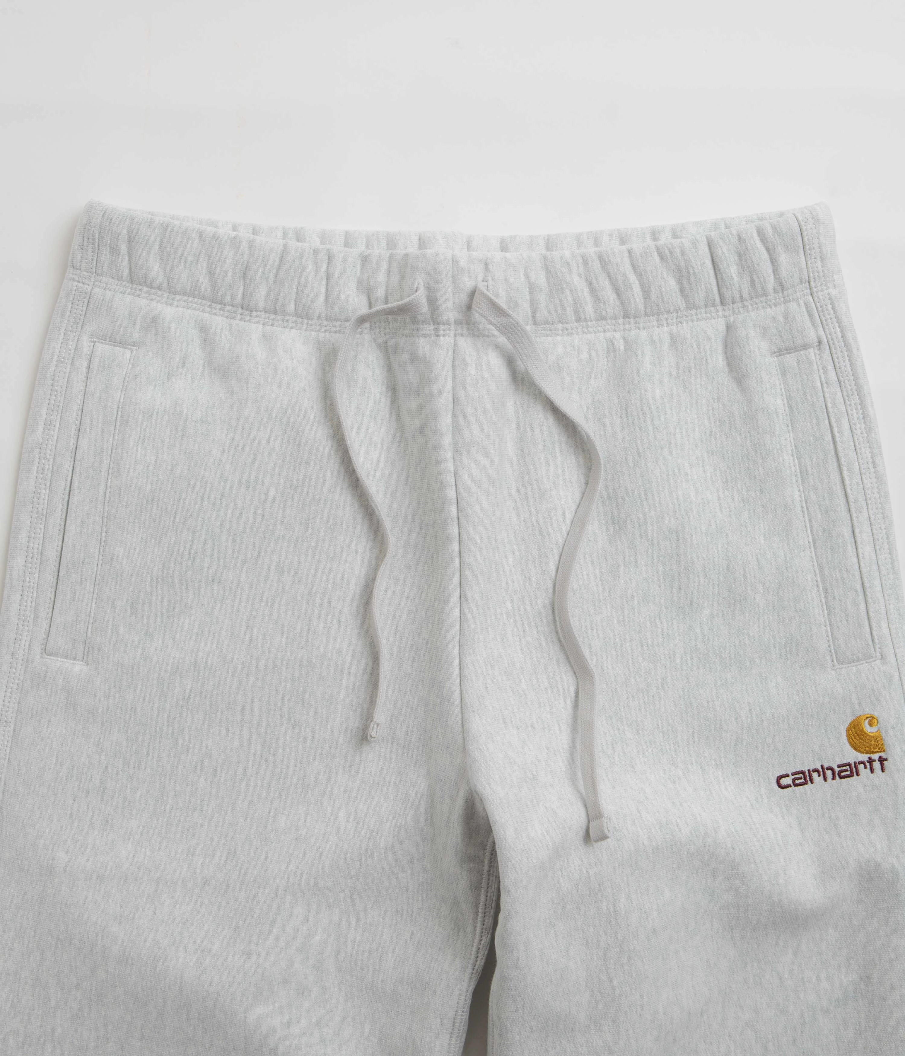Carhartt American Script Sweatpants - Ash Heather Metallic accents
