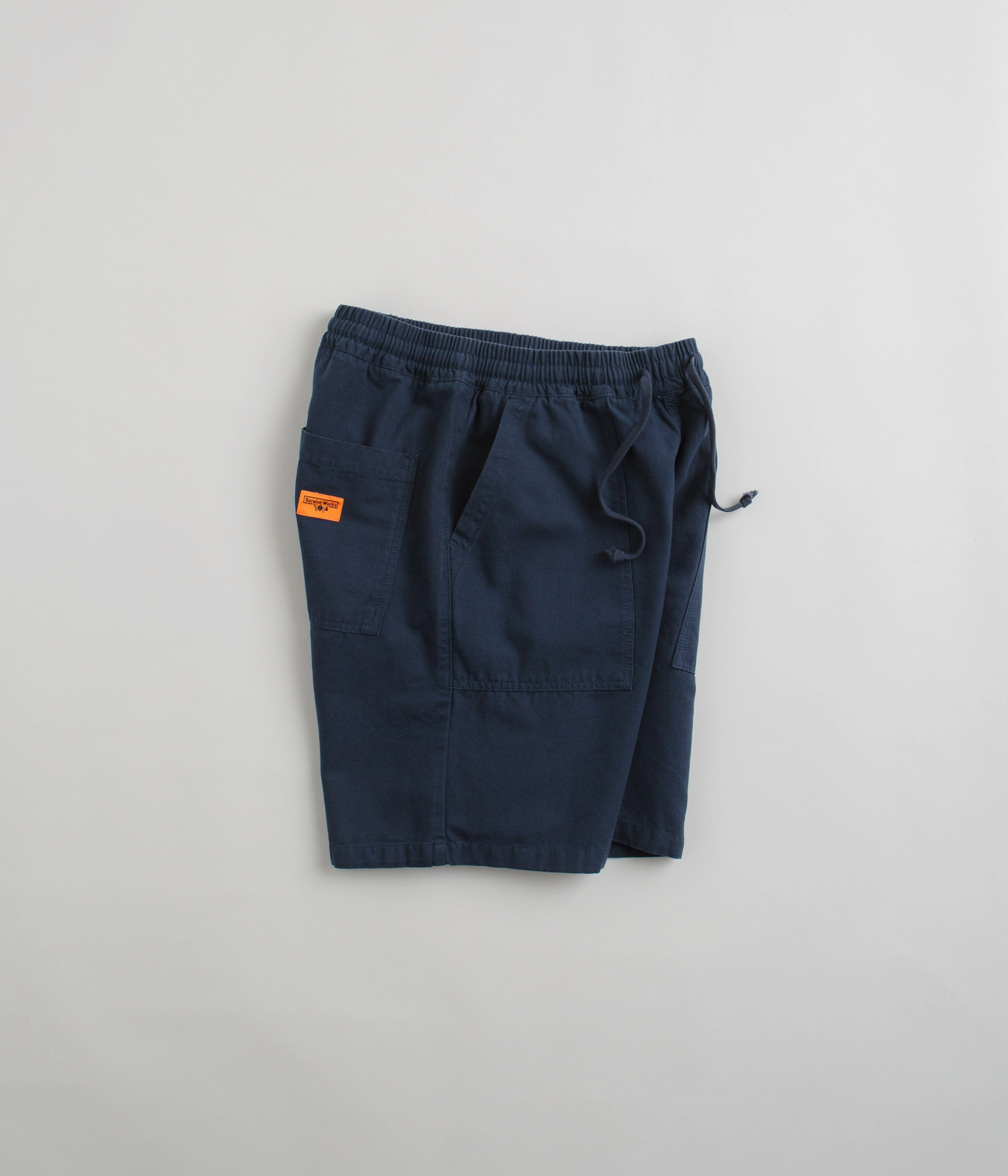 Non Binding Leg Openings Balanced Fit Service Works Classic Chef Shorts - Navy