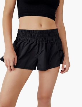 Get Your Flirt On Shorts - Black Soft Texture