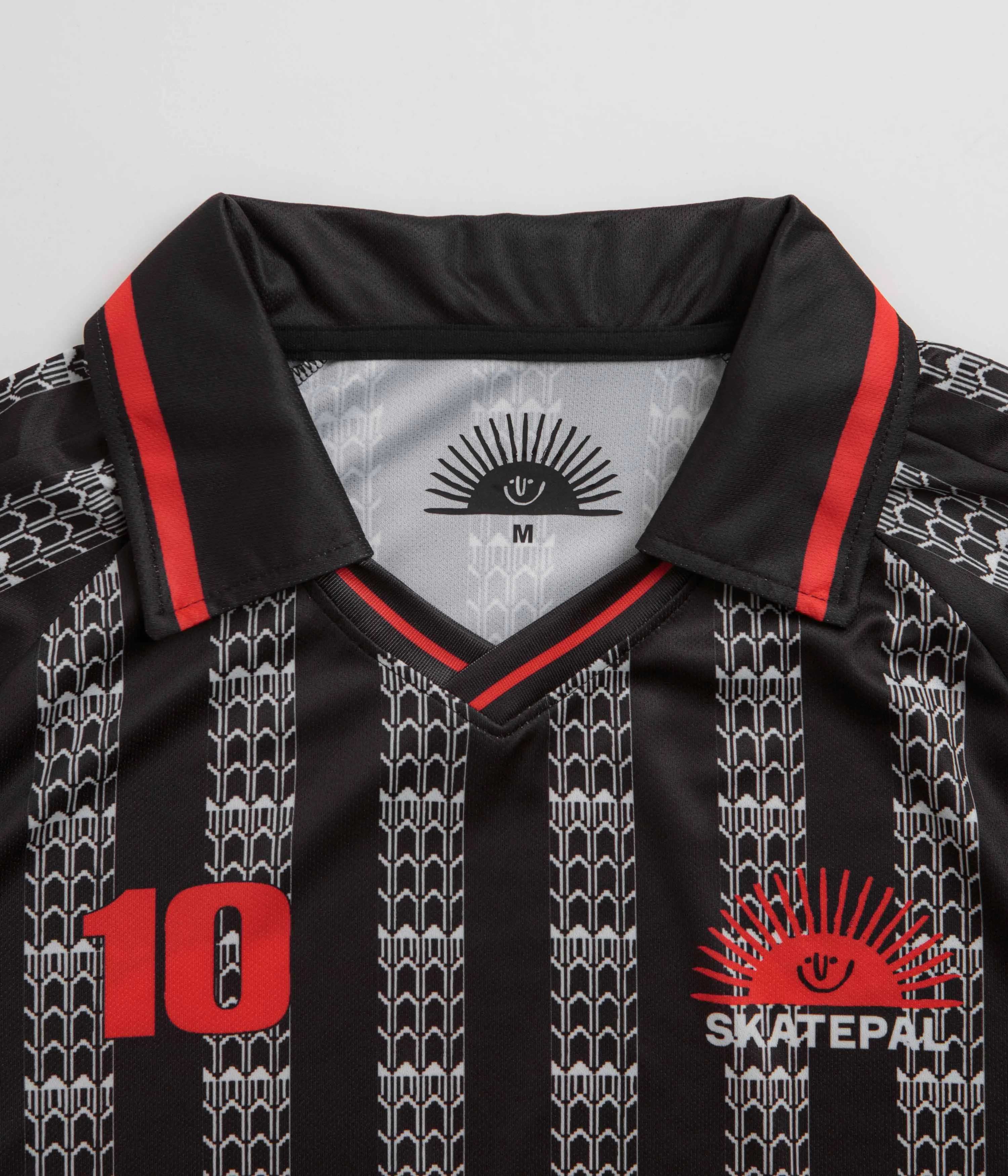 SkatePal Anniversary Football Shirt - Black / Red Moisture wicking Pocket Detailing
