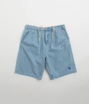 Comfort Cushion Butter Goods x Blue Note Pleated Denim Shorts - Washed Indigo