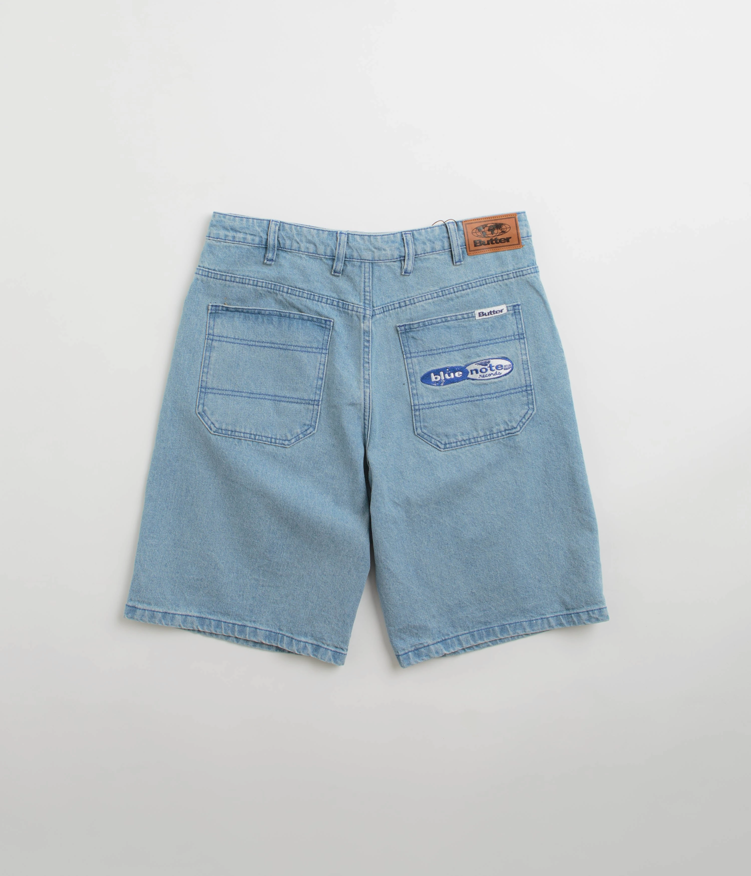 Performance Wear Butter Goods x Blue Note Pleated Denim Shorts - Washed Indigo