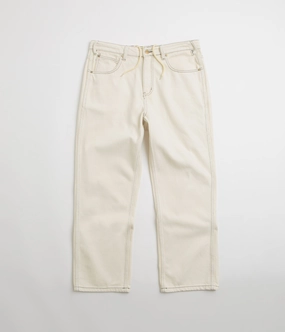 Butter Goods Art Jeans - Bone Adjustable drawstring Linen blend