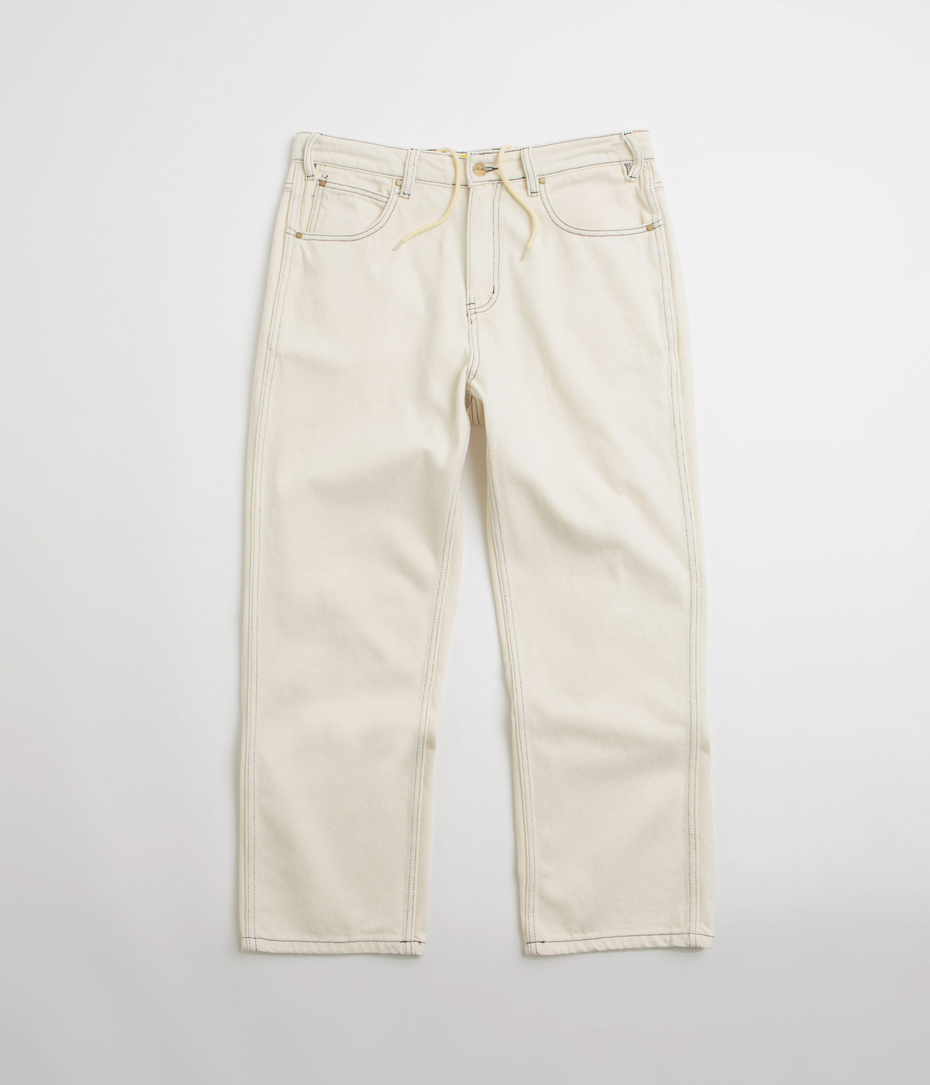 Butter Goods Art Jeans - Bone Adjustable drawstring Linen blend