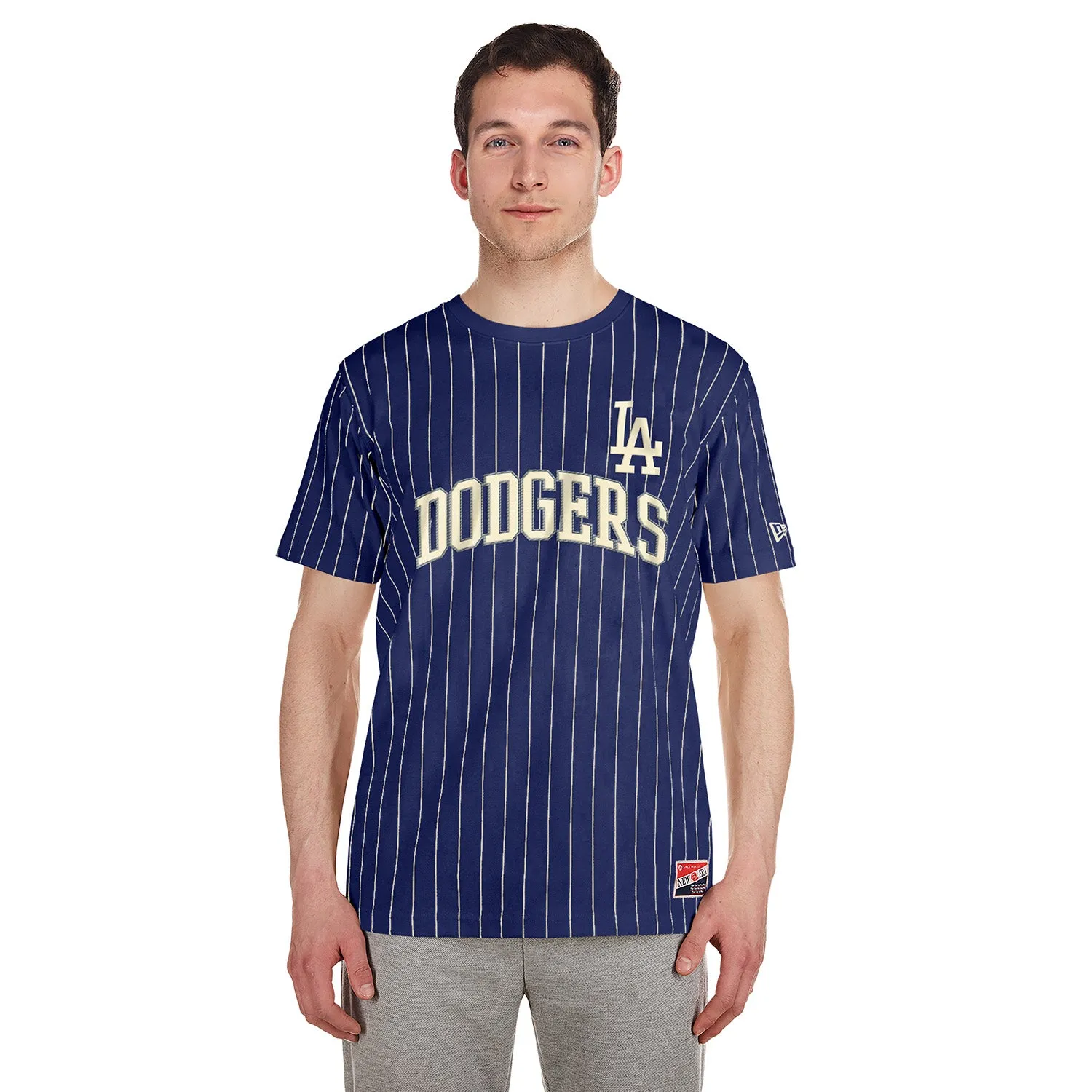 Hope Fit Vacation Mood Dodgers Chrome Pinstripe Tee - Mens