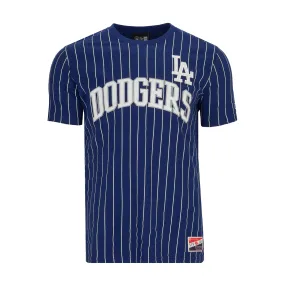 Dodgers Chrome Pinstripe Tee - Mens clean look OdorResistant Material