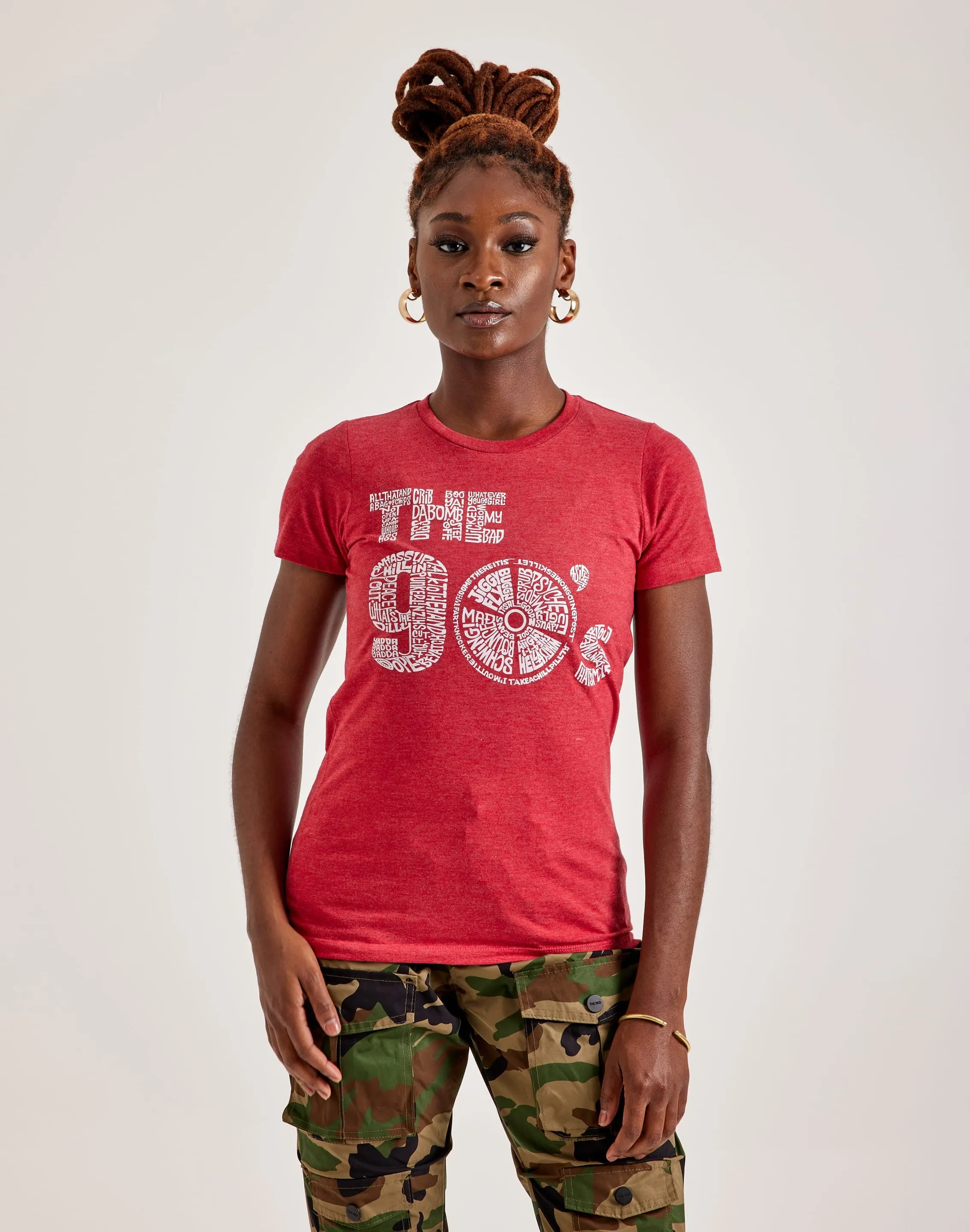 LA Pop Art Word Art The '90s Tee ShrinkageFree Fabric Meta Mood