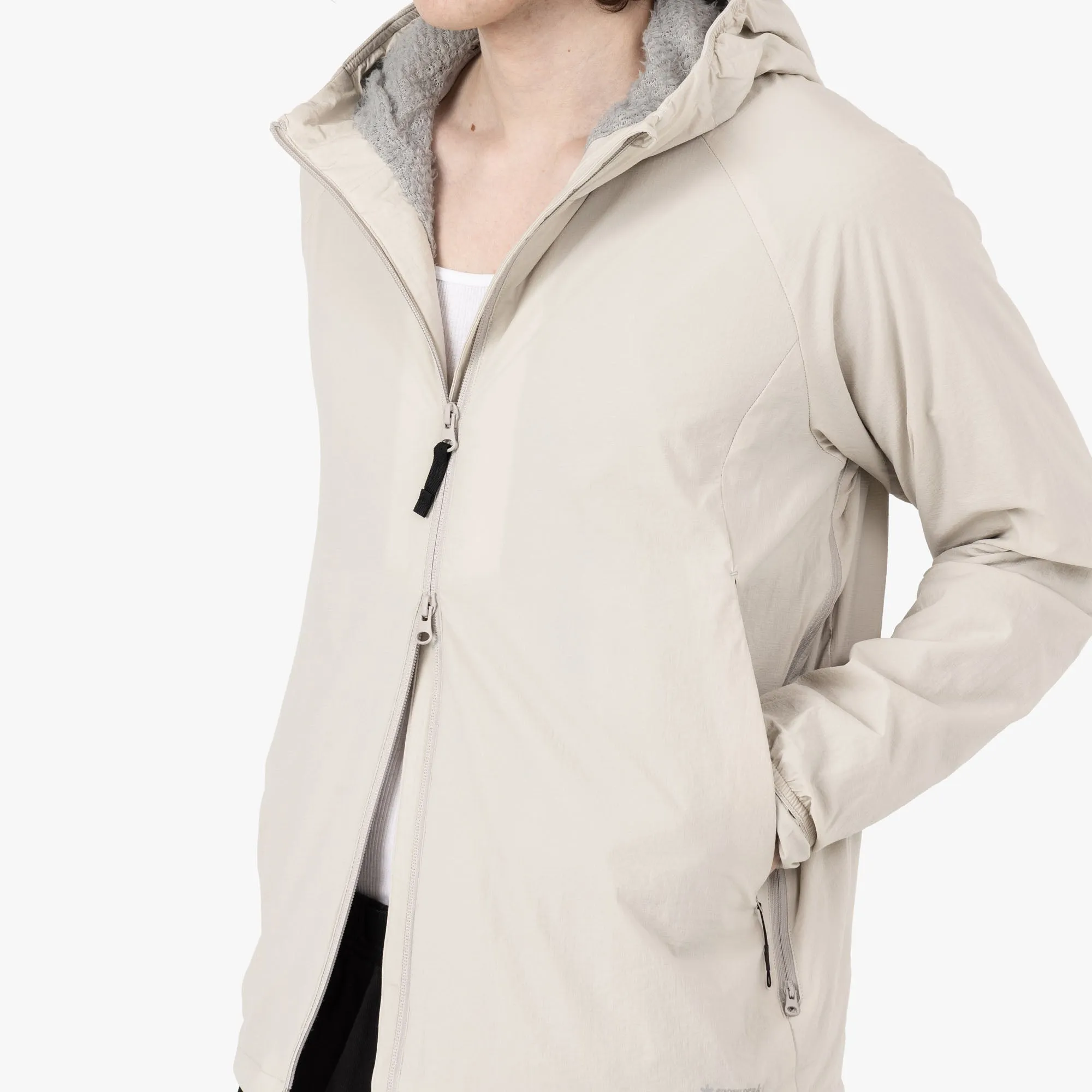 Flexible Fleece Lining Snow Peak Breathable Insulated Jacket / Ivory