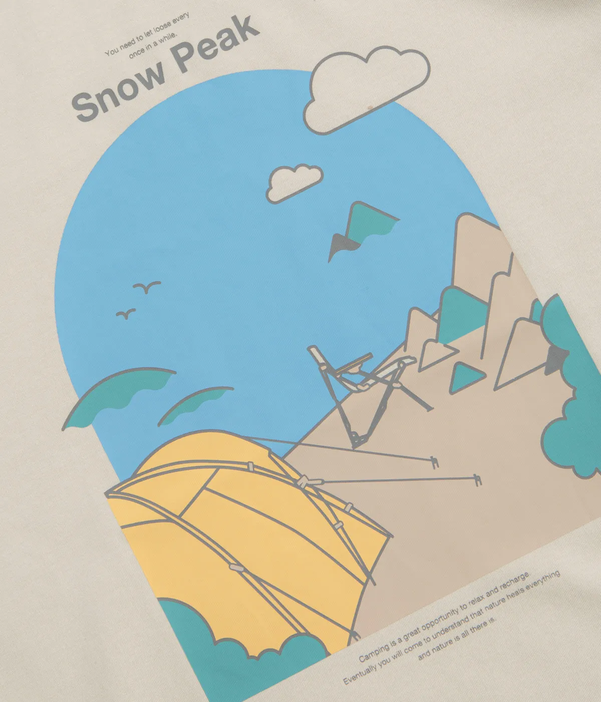 one-piece Snow Peak Camping Graphic T-Shirt - Ivory