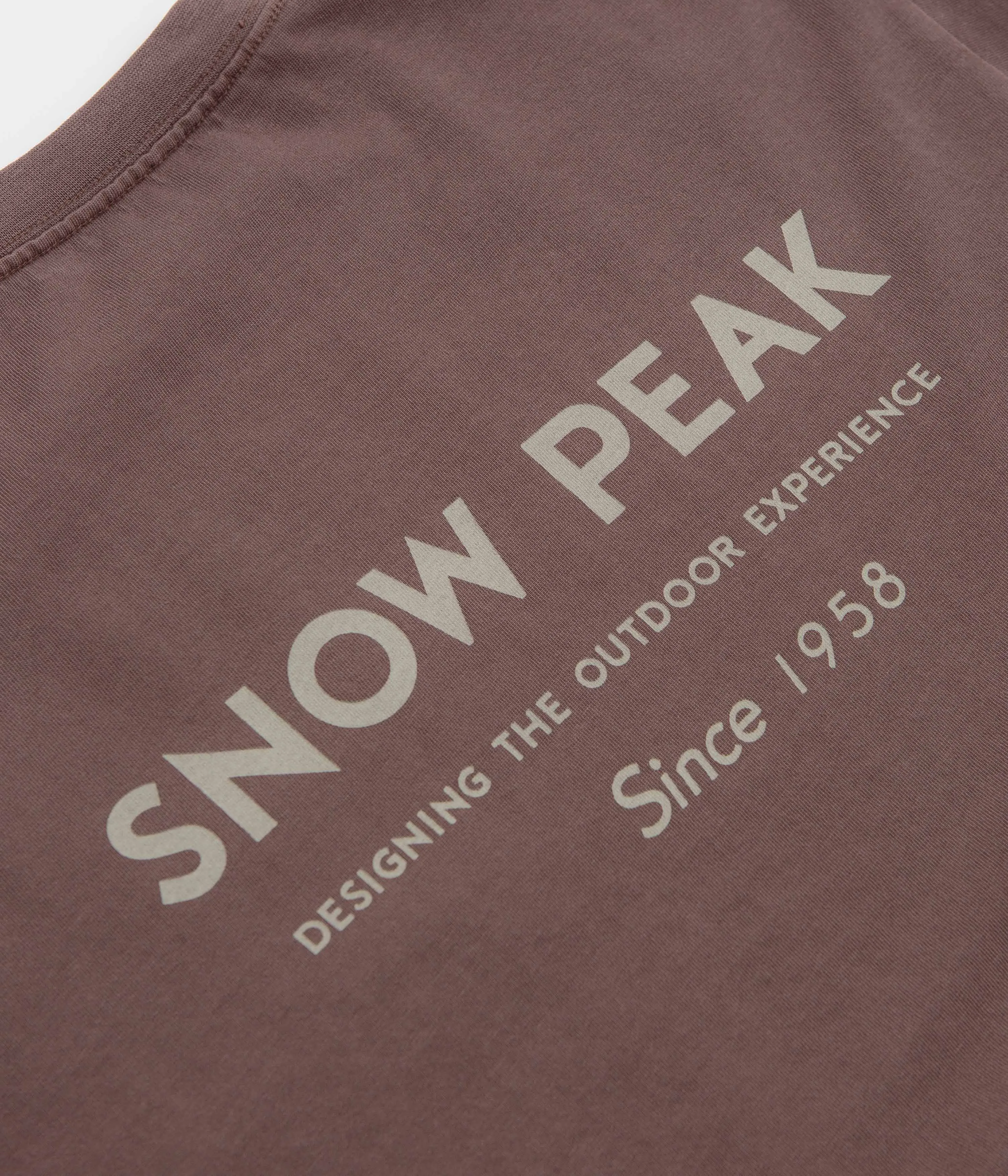 undergarment Snow Peak Garment Dyed Long Sleeve T-Shirt - Burgundy