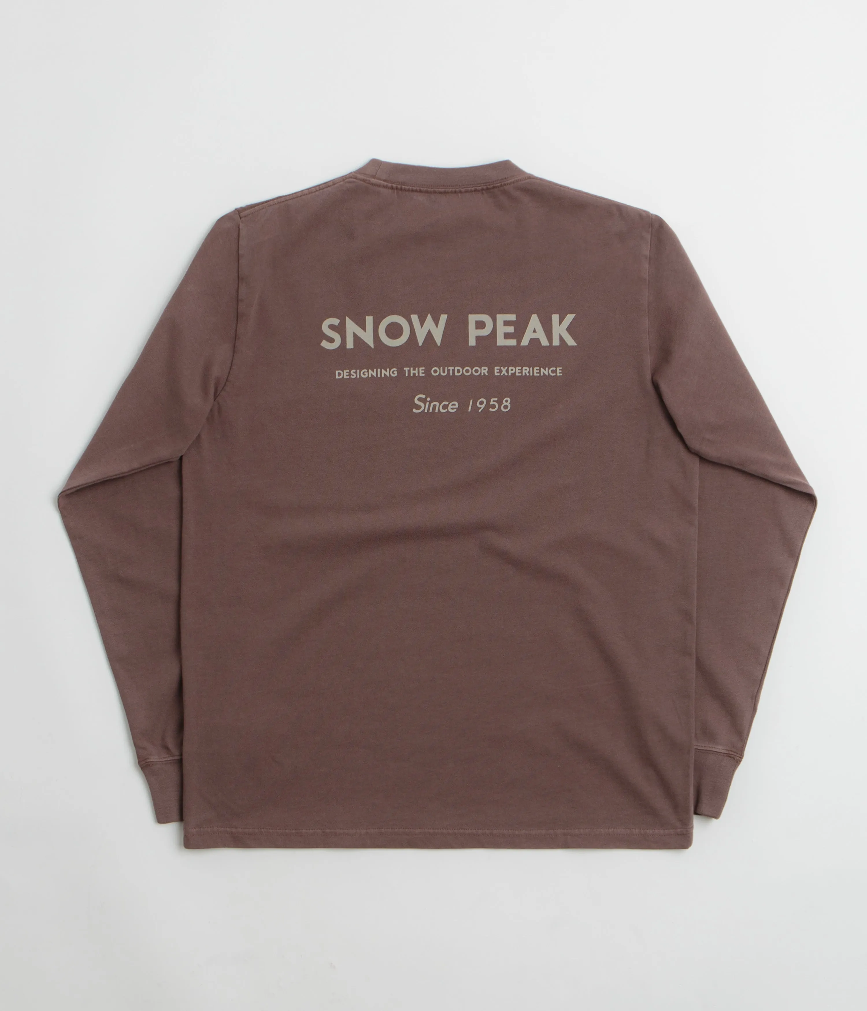 neon hem sunglasses Snow Peak Garment Dyed Long Sleeve T-Shirt - Burgundy