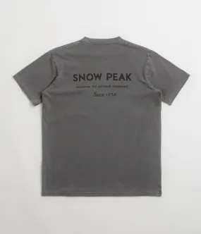 clinic event Snow Peak Garment Dyed T-Shirt - Charcoal