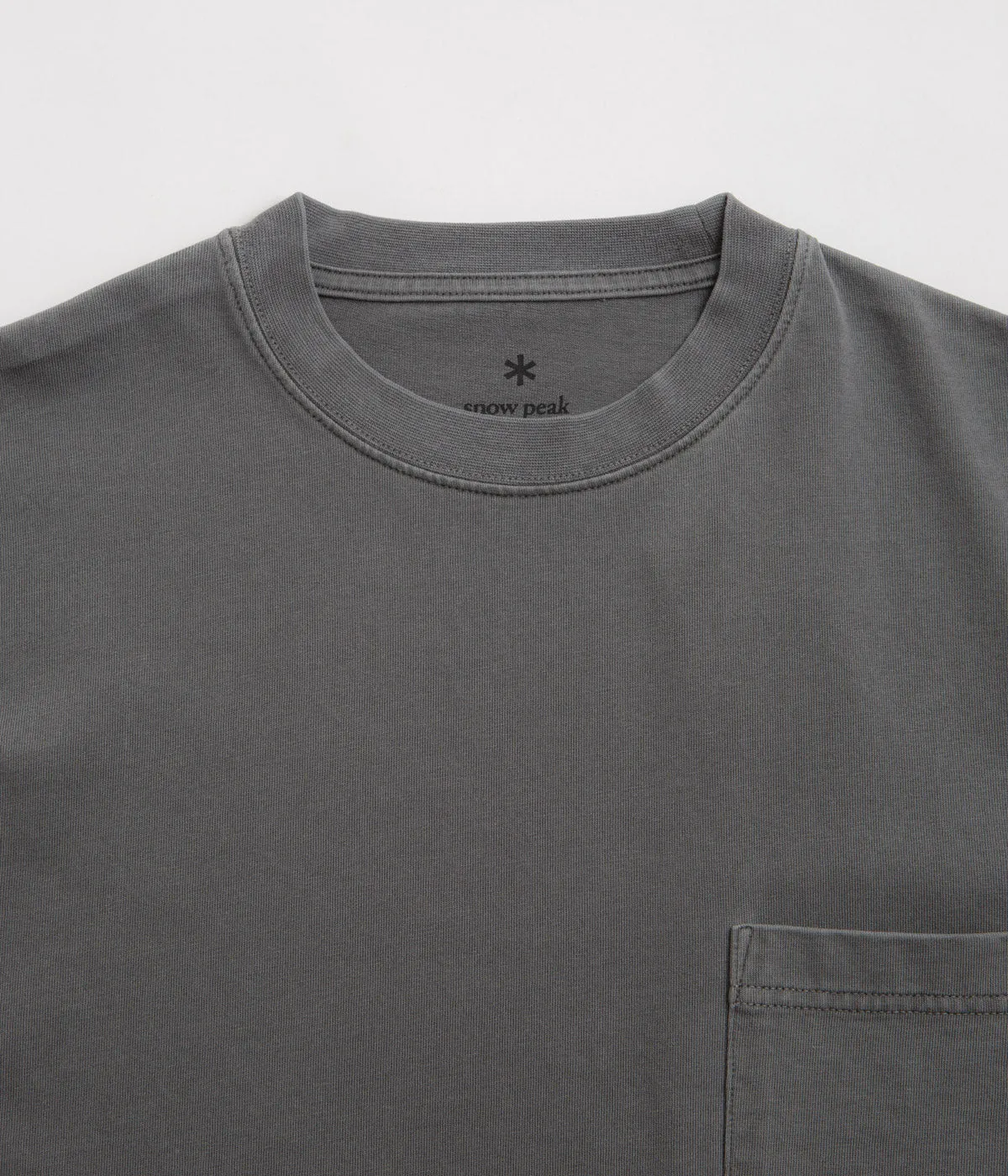 Snow Peak Garment Dyed T-Shirt - Charcoal daytime venue