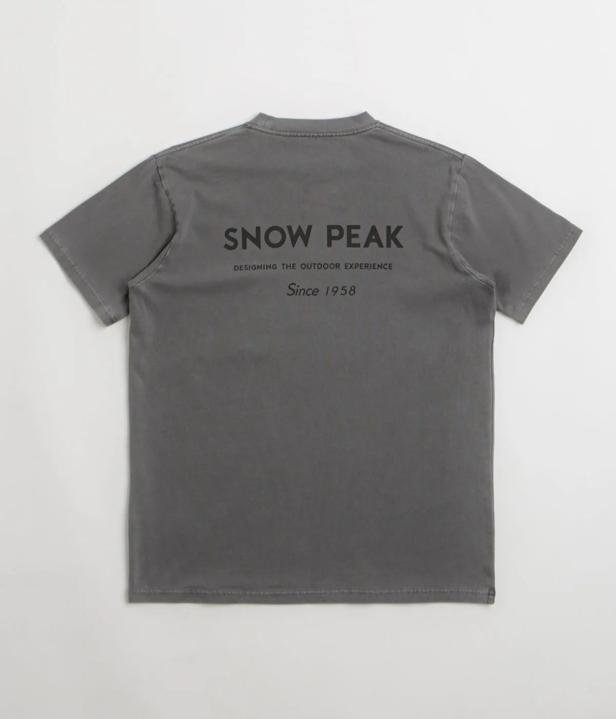 clinic event Snow Peak Garment Dyed T-Shirt - Charcoal