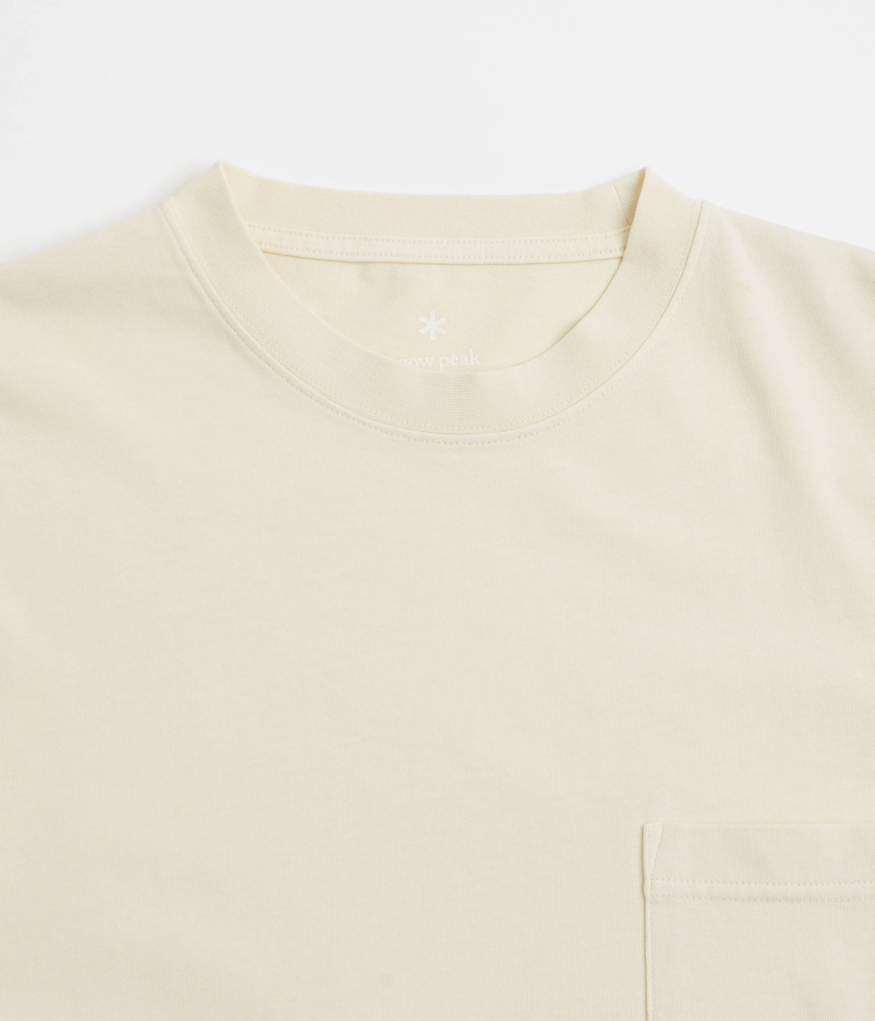 Snow Peak Garment Dyed T-Shirt - Ivory sweater silhouette