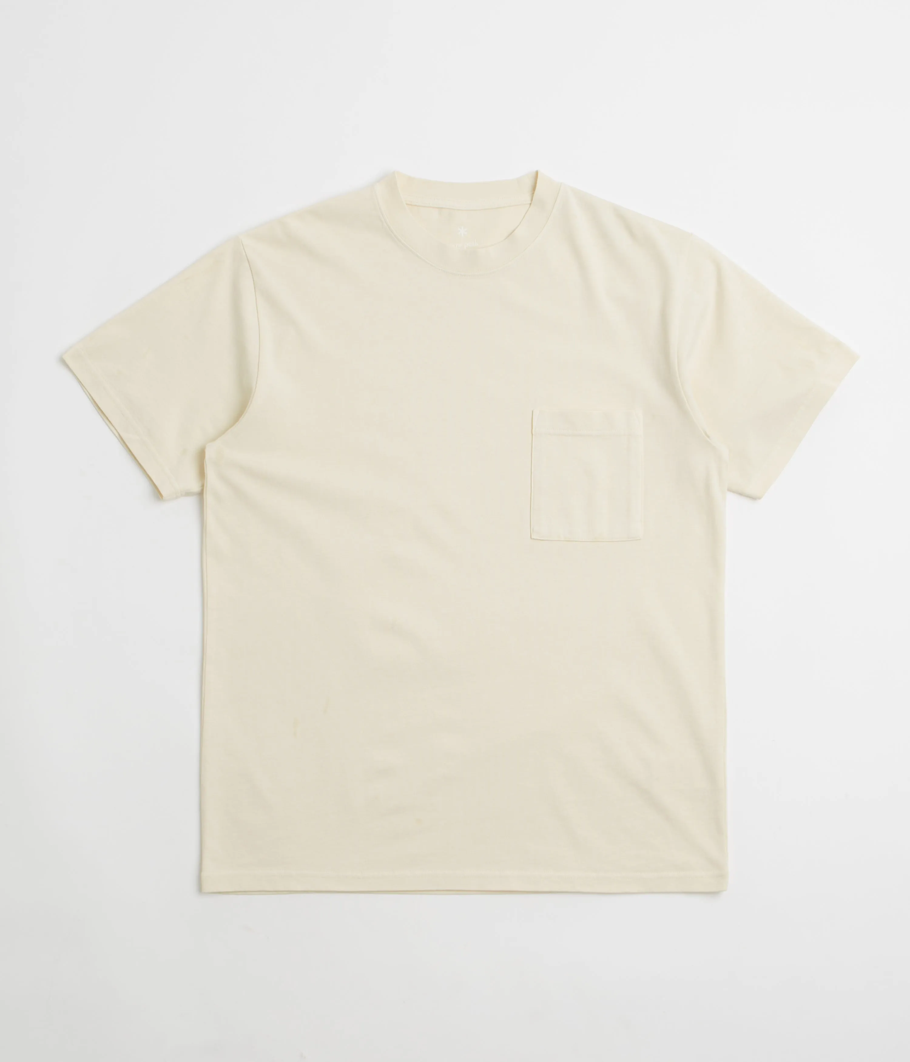 Eco-friendly Reinforced Seams Snow Peak Garment Dyed T-Shirt - Ivory