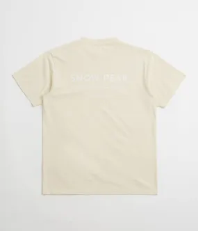 Snow Peak Garment Dyed T-Shirt - Ivory one-piece RV park