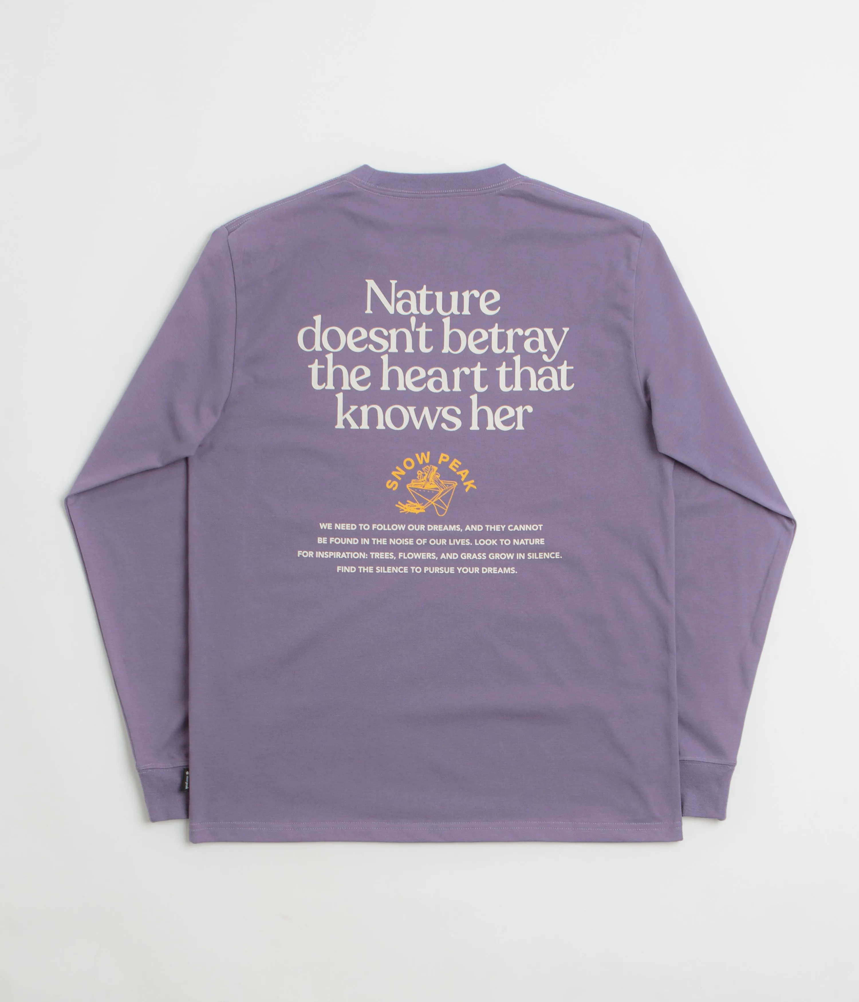 cinema venue Snow Peak Living With Nature Long Sleeve T-Shirt - Purple