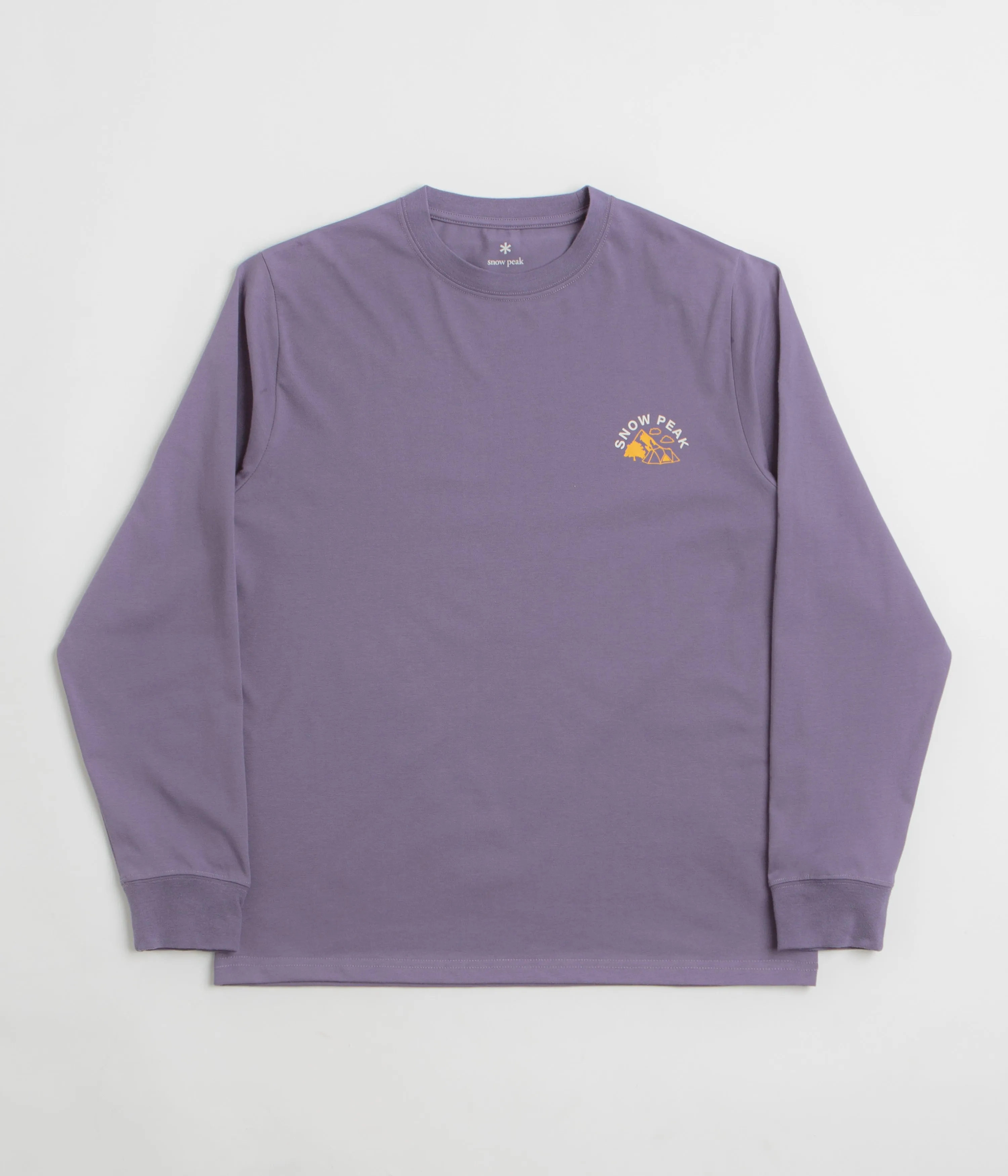 winter season Snow Peak Living With Nature Long Sleeve T-Shirt - Purple