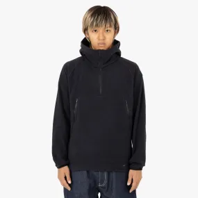 Snow Peak Micro Fleece Half Zip Hoodie / Black product shiny sparkle Festival Fashion
