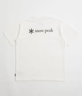 Snow Peak NSD Back Logo T-Shirt - Off White modern hem morning