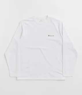 Snow Peak Onepoint Logo Long Sleeve T-Shirt - White quick dry