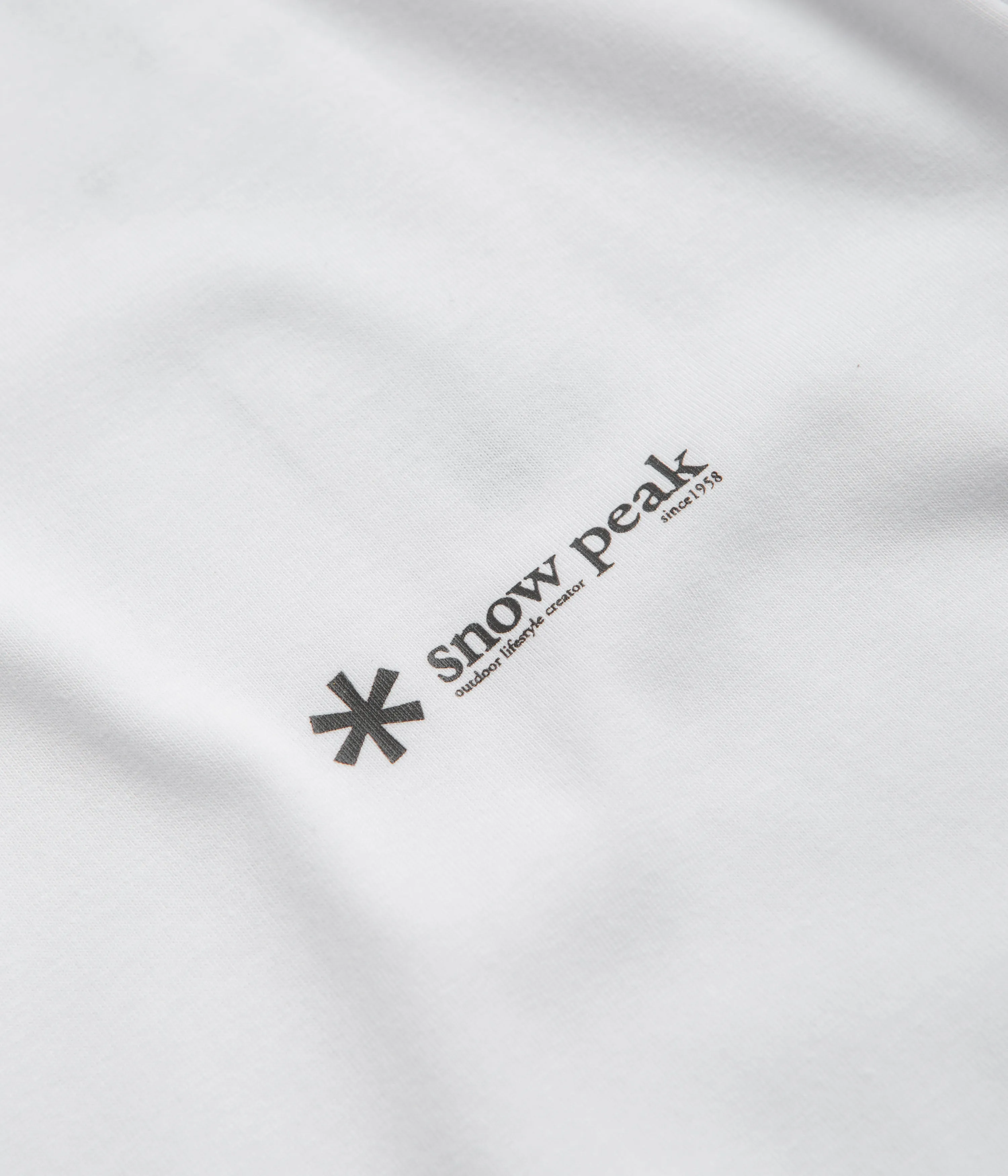 Cap sleeves Graphic Prints Snow Peak Onepoint Logo Long Sleeve T-Shirt - White