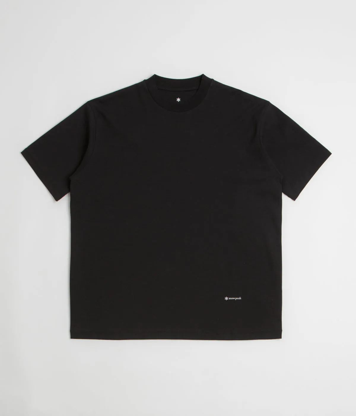 outdoor climate garden venue Snow Peak Organic Cotton Mercerized T-Shirt - Black