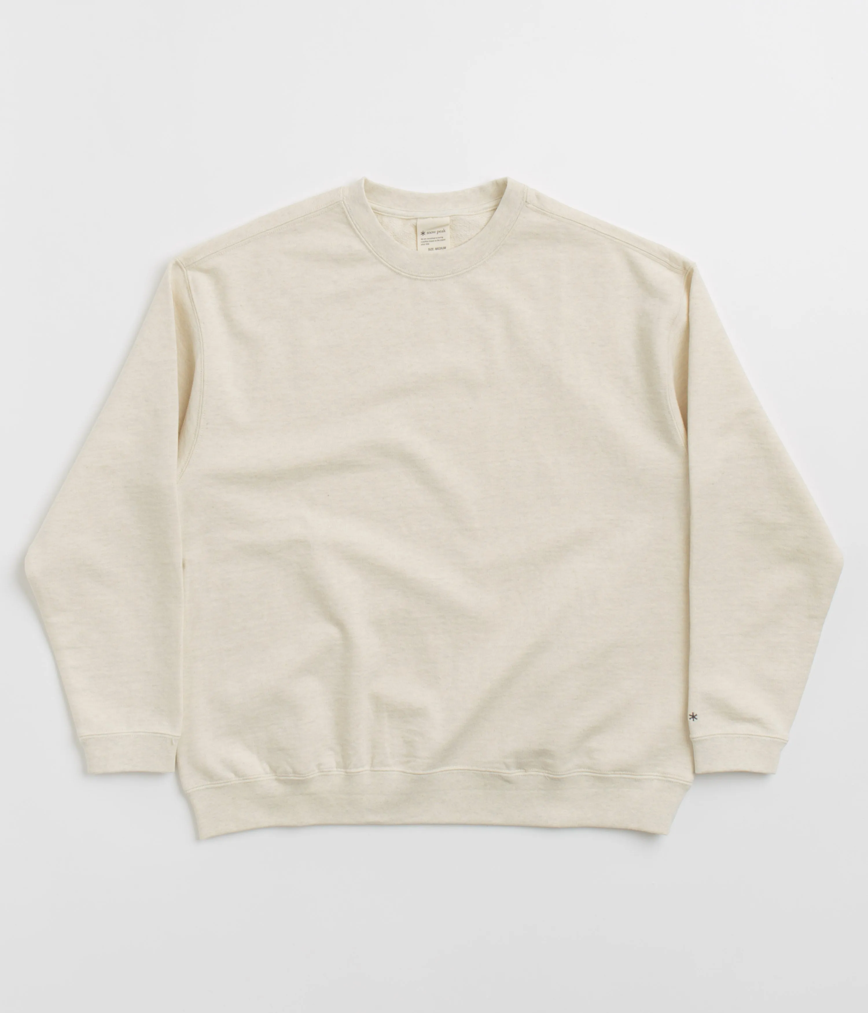 City Style Snow Peak Recycled Cotton Crewneck Sweatshirt - Oatmeal