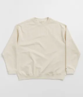 City Style Snow Peak Recycled Cotton Crewneck Sweatshirt - Oatmeal