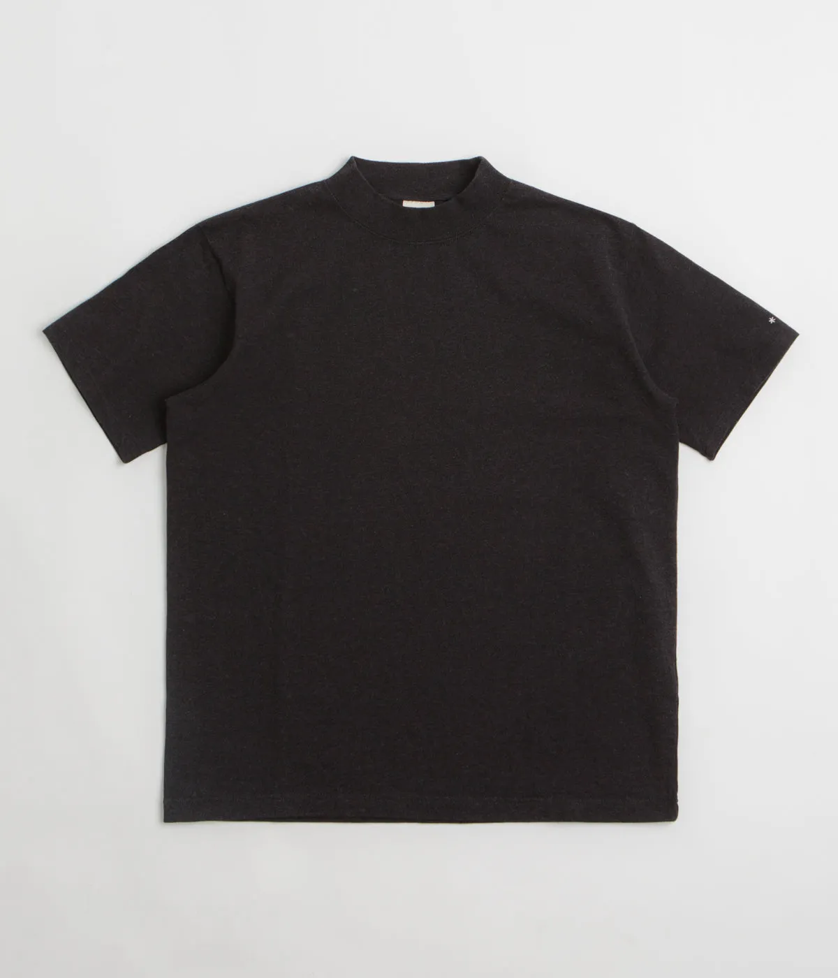 School campus concert Snow Peak Recycled Cotton Heavy Mockneck T-Shirt - Black