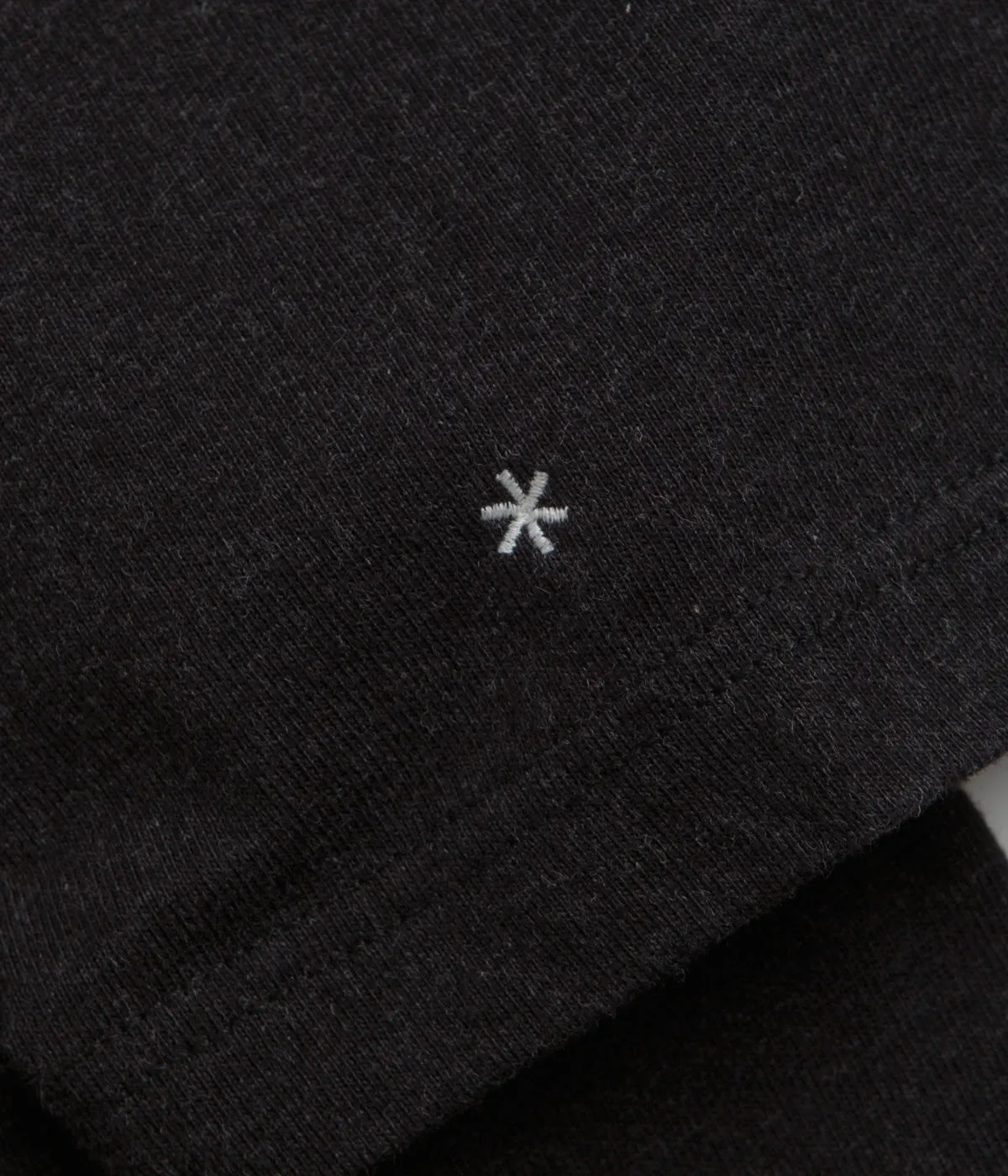 Hook And Loop Antique Snow Peak Recycled Cotton Heavy Mockneck T-Shirt - Black