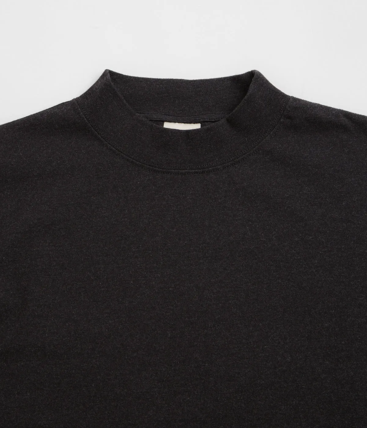campervan venue Snow Peak Recycled Cotton Heavy Mockneck T-Shirt - Black
