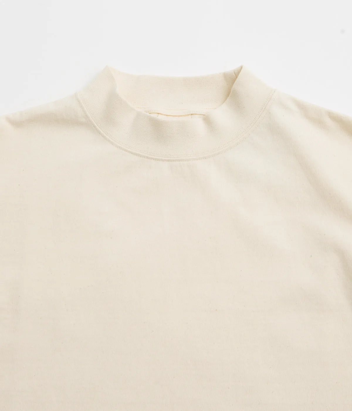 Snow Peak Recycled Cotton Heavy Mockneck T-Shirt - Ecru polyester shirt cruise venue