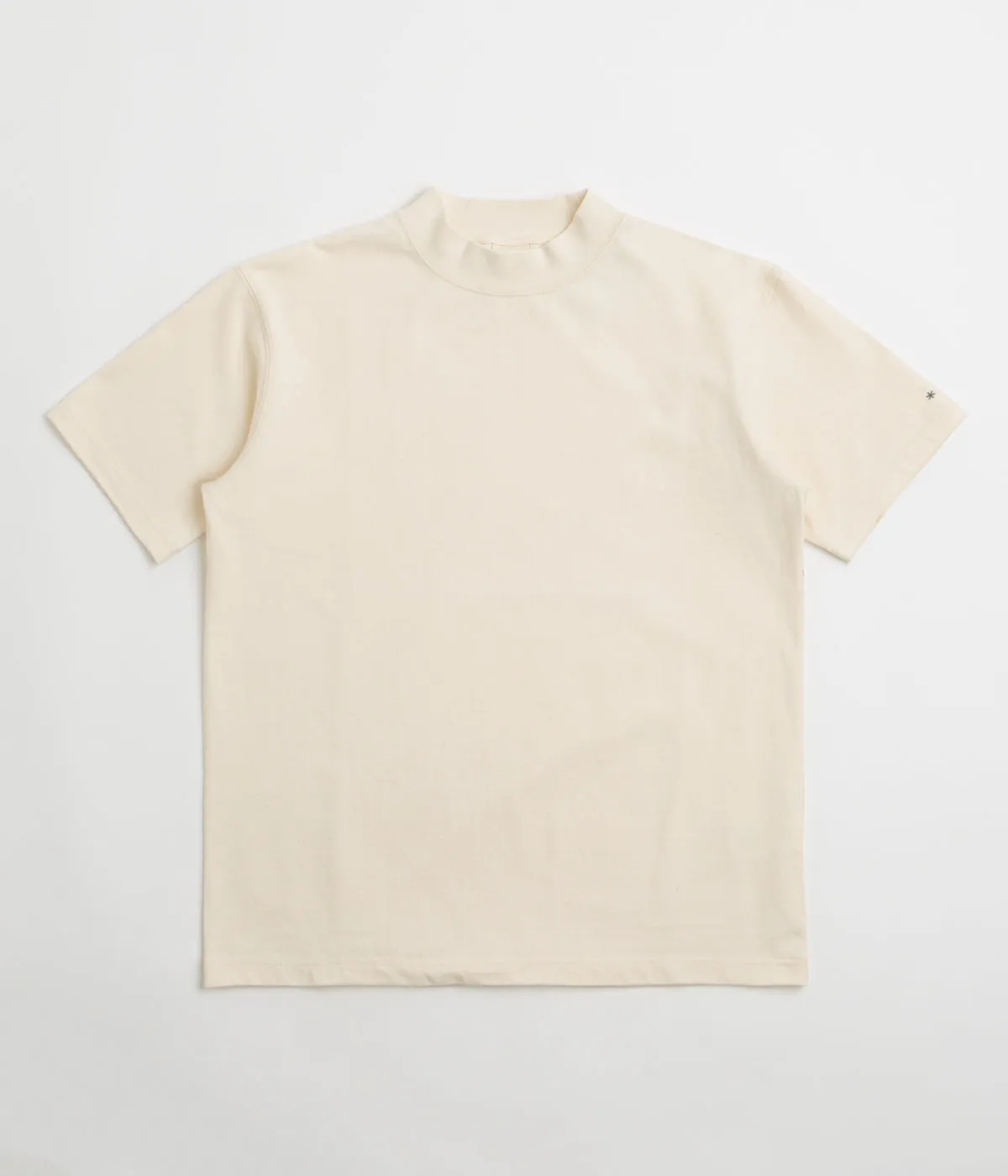 Snow Peak Recycled Cotton Heavy Mockneck T-Shirt - Ecru Paisley