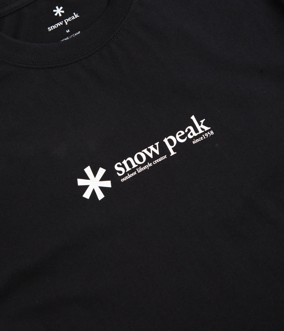 Daily Use Snow Peak Soft Cotton Logo T-Shirt - Black