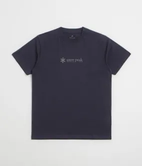 Snow Peak Soft Cotton Logo T-Shirt - Navy Elasticized
