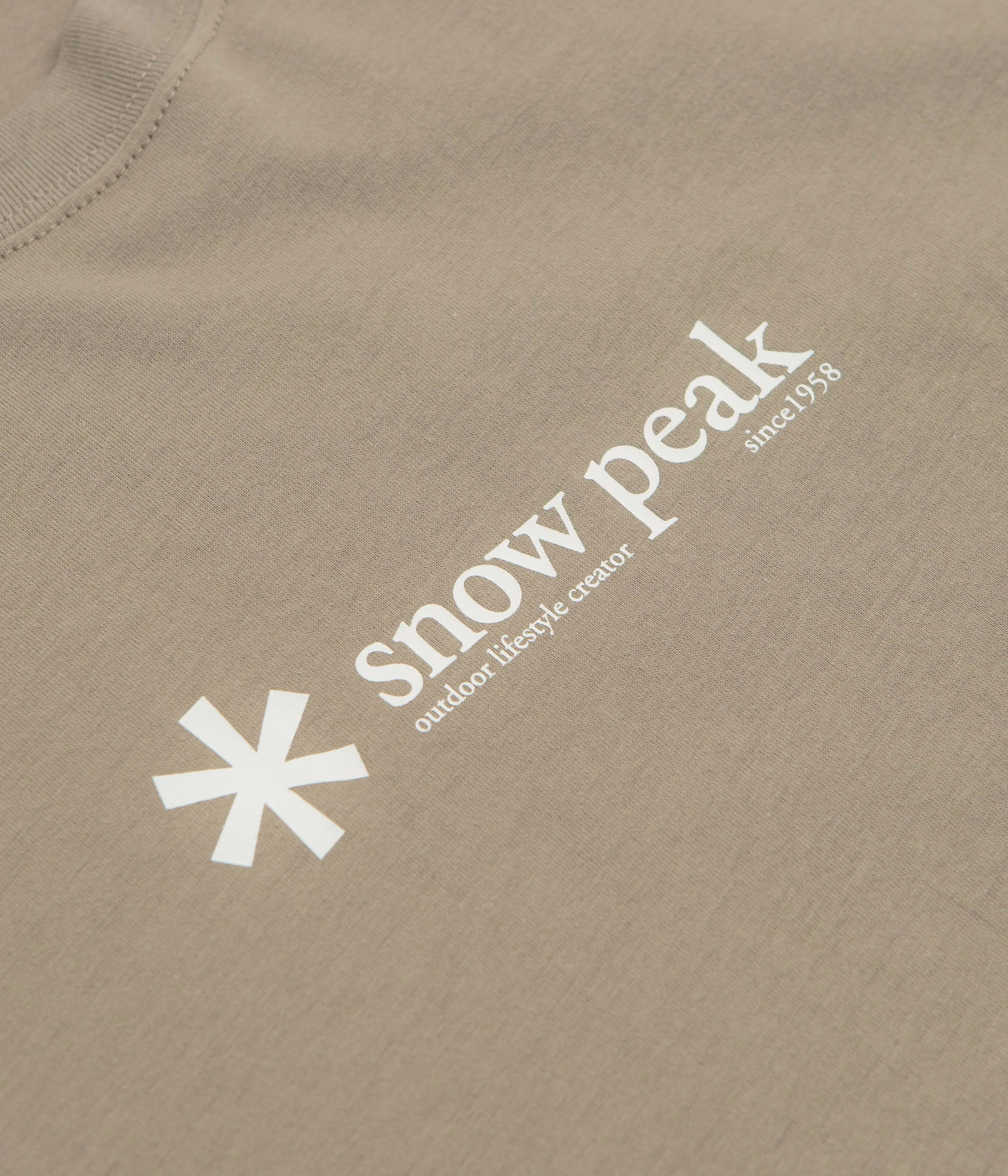 ruching Snow Peak Soft Cotton Logo T-Shirt - Pro