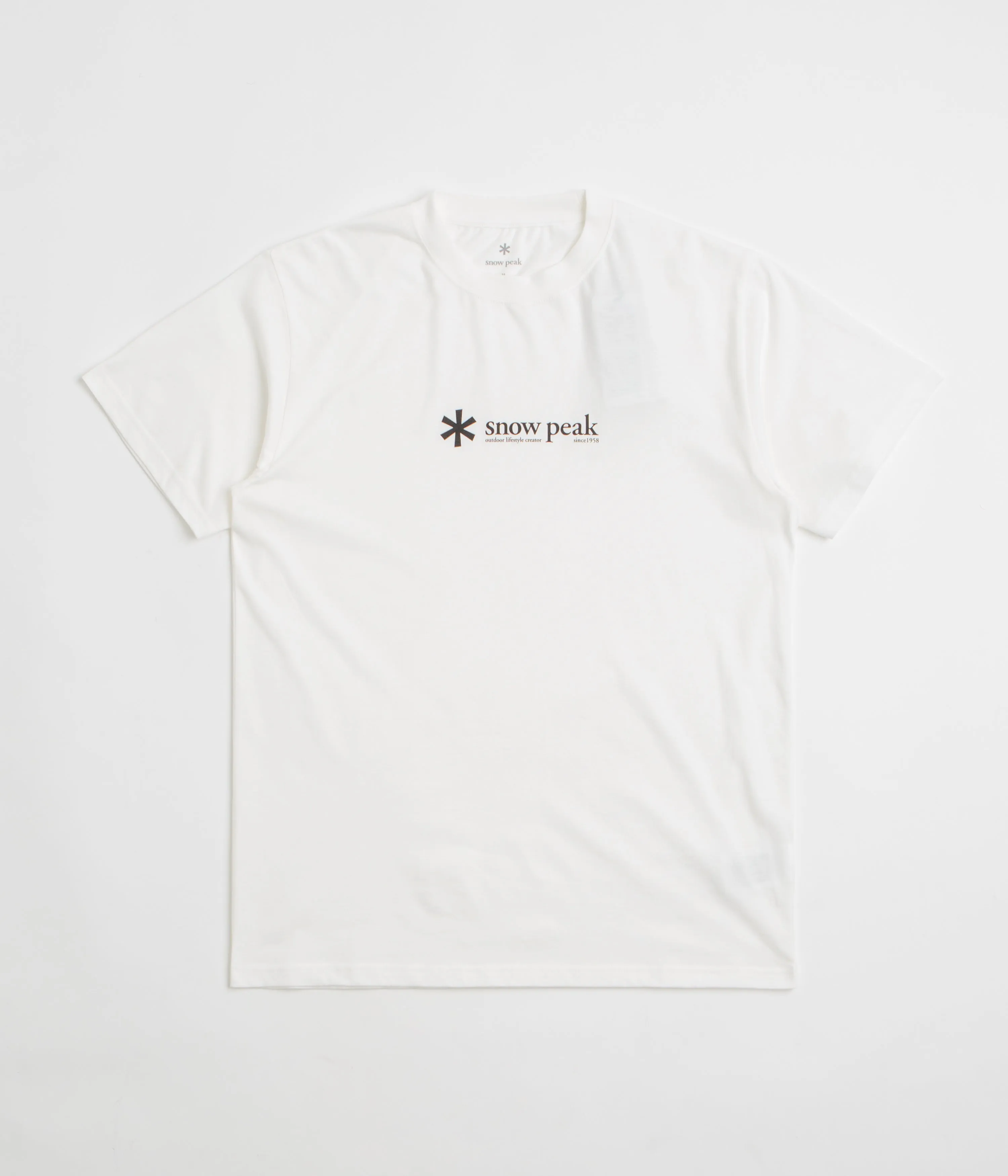 Snow Peak Soft Cotton Logo T-Shirt - White Yoga Outfit Cool Climate