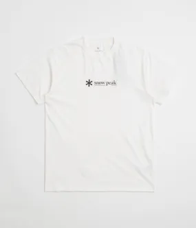 Snow Peak Soft Cotton Logo T-Shirt - White Yoga Outfit Cool Climate